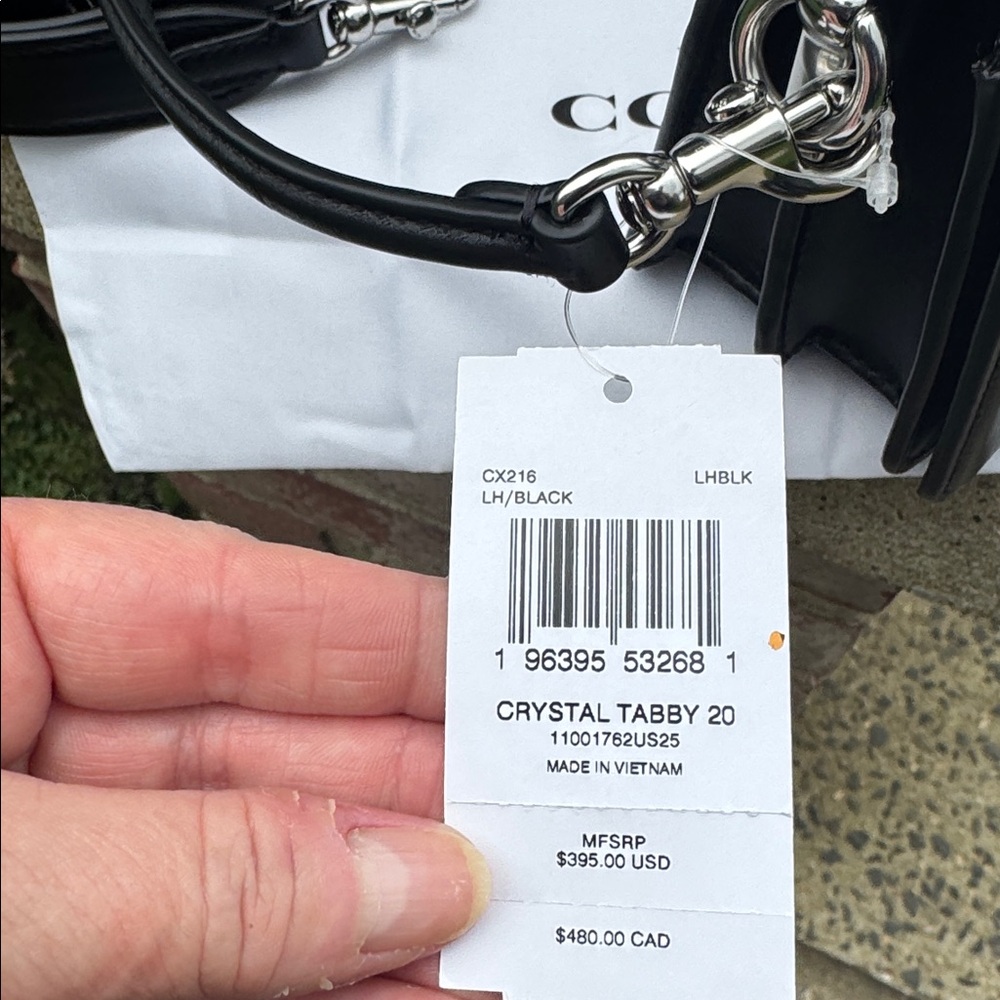 NWT Coach Crystal Tabby 20 includes 2straps, silver hardware& dust bag - Picture 10 of 14